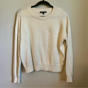 2 for 10$ Cream Crew Neck Sweater with Textured Design
